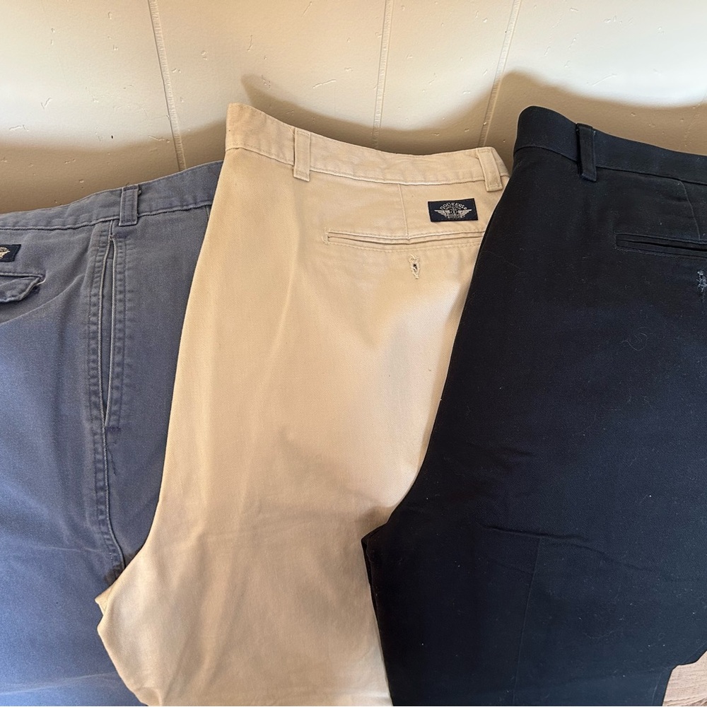Dockers Men's Chinos in Navy, Khaki, and Dusty Blue